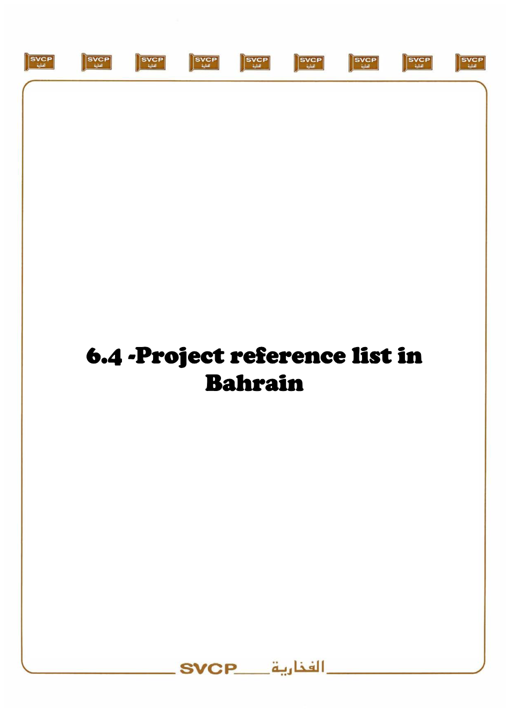 6.4 -Project Reference List in Bahrain