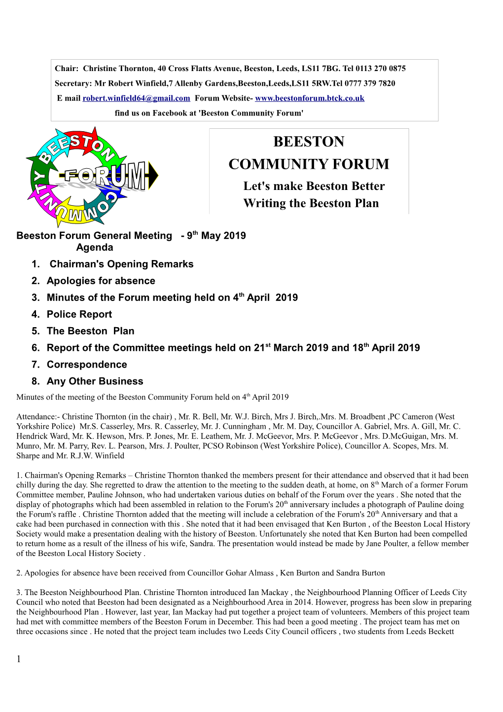 Beeston Community Forum'