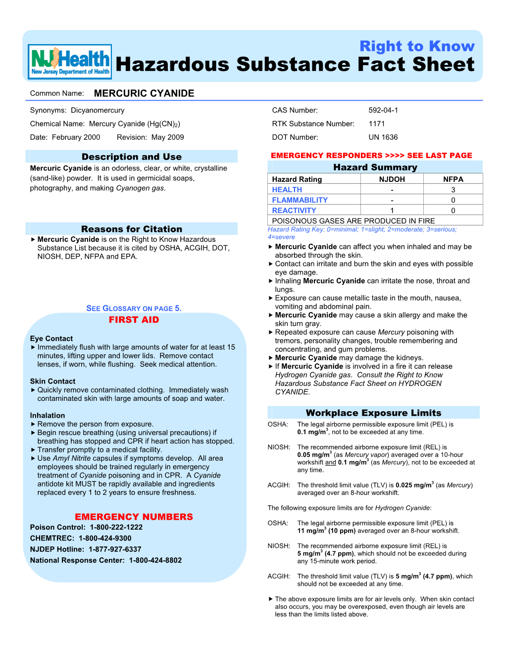 Hazardous Substance Fact Sheet