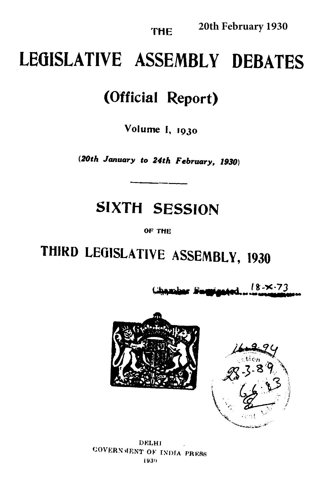 20Th February 1930