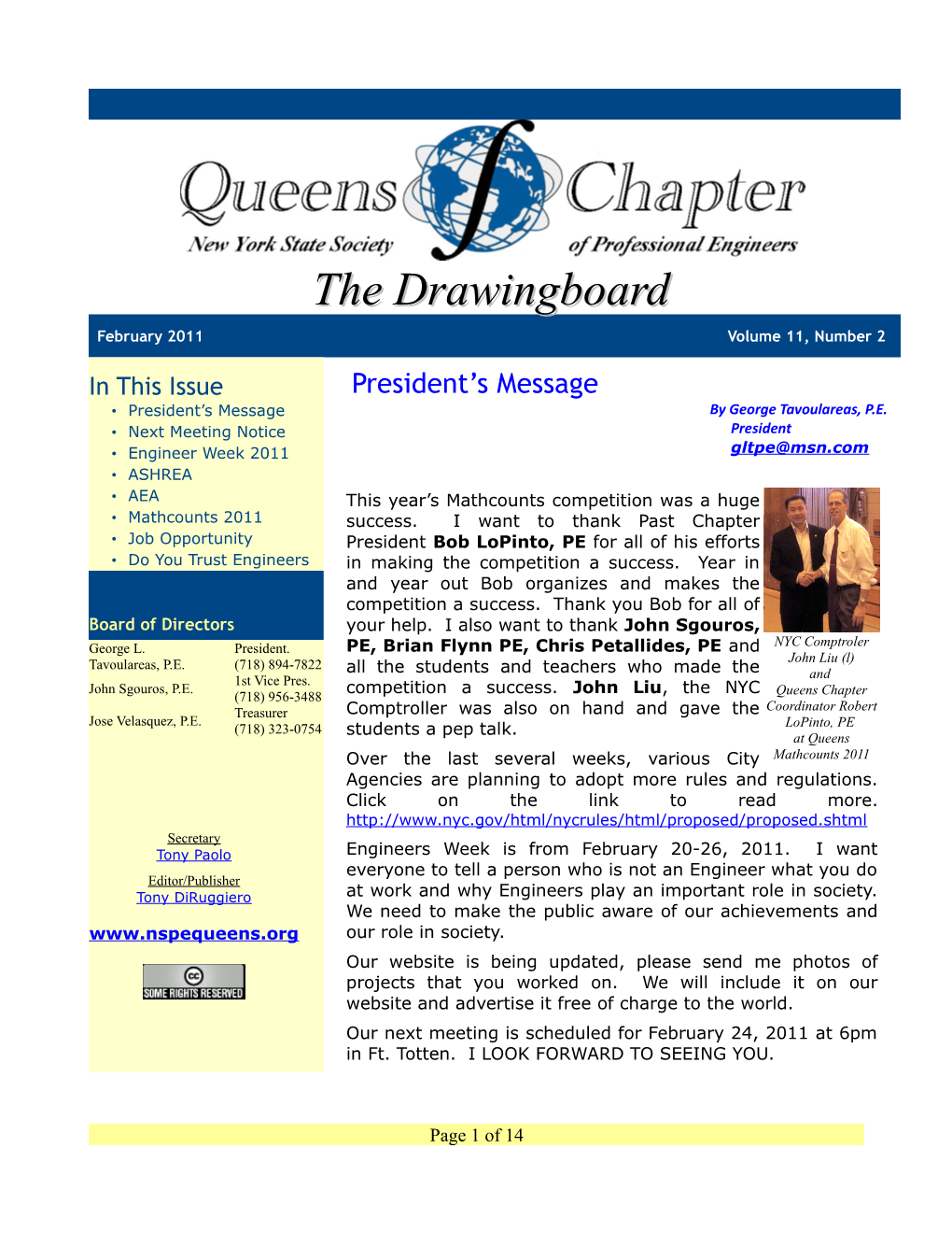 Queens Chapter Mathcounts Competition