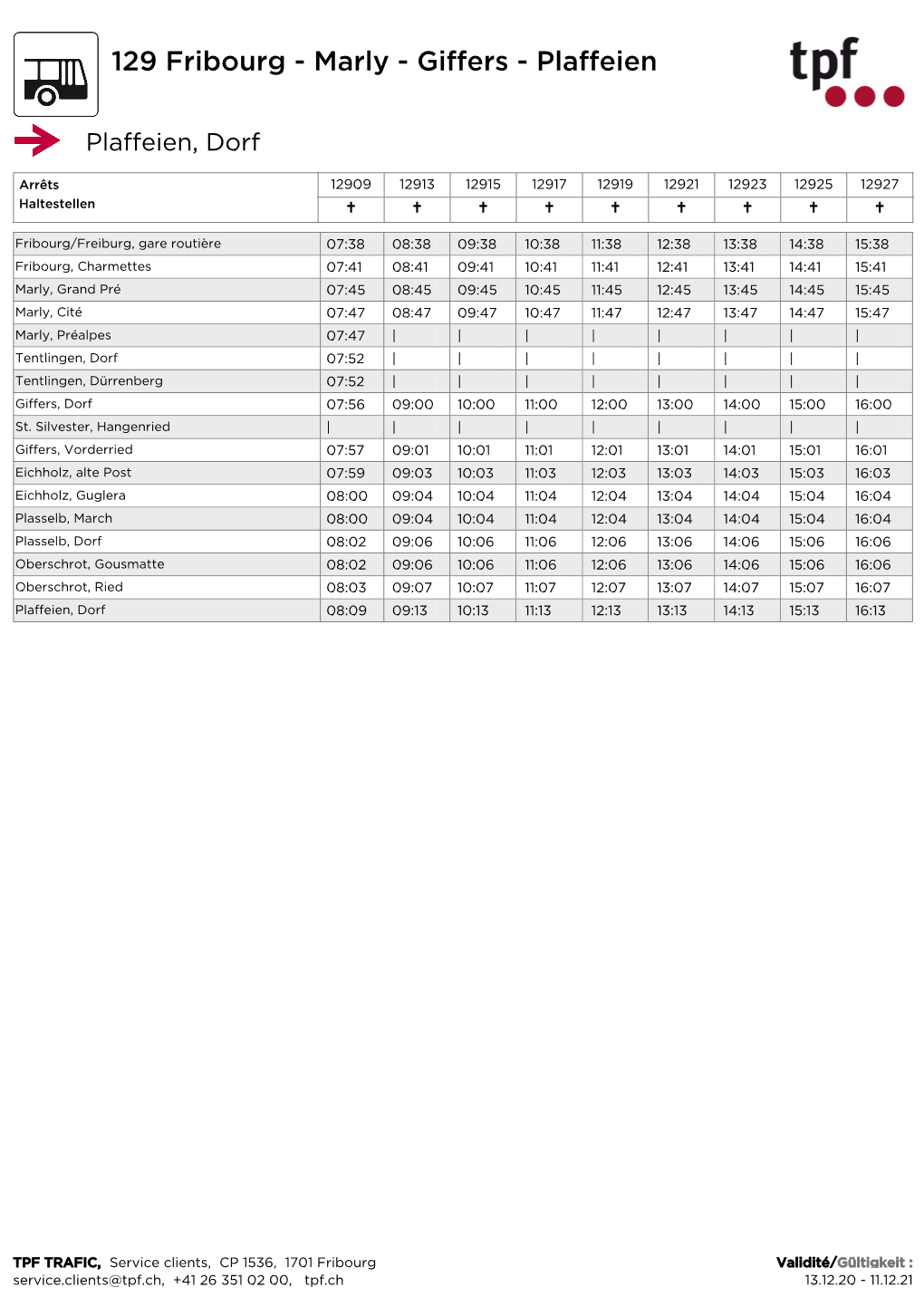 Horaires De Lignes