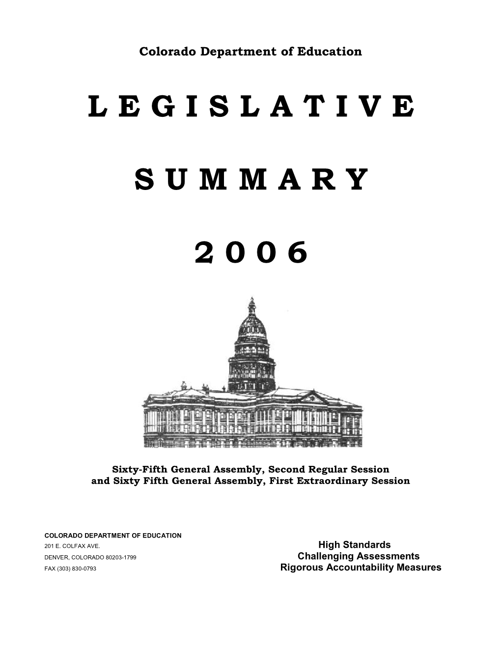 Legislative Summary 2 0