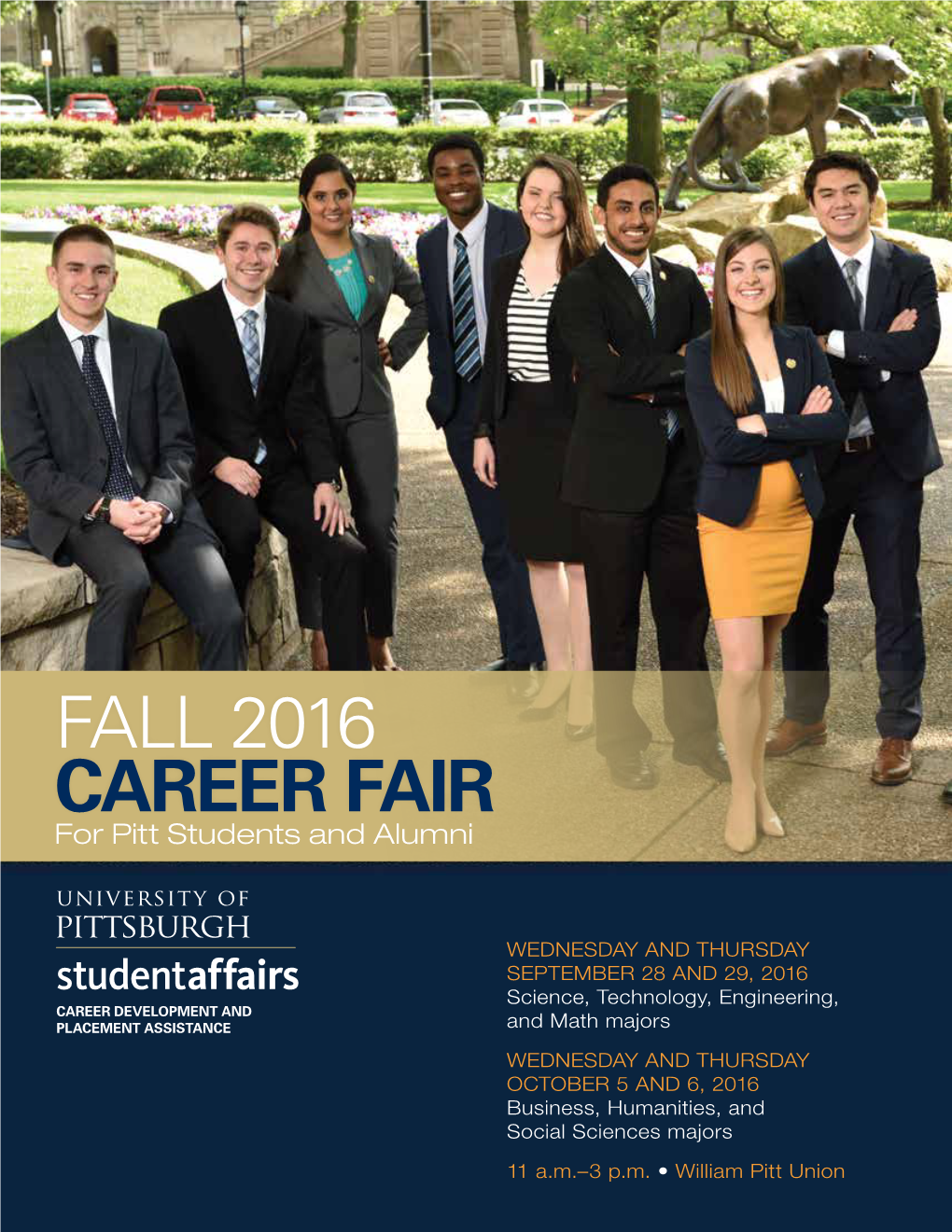 FALL 2016 CAREER FAIR for Pitt Students and Alumni