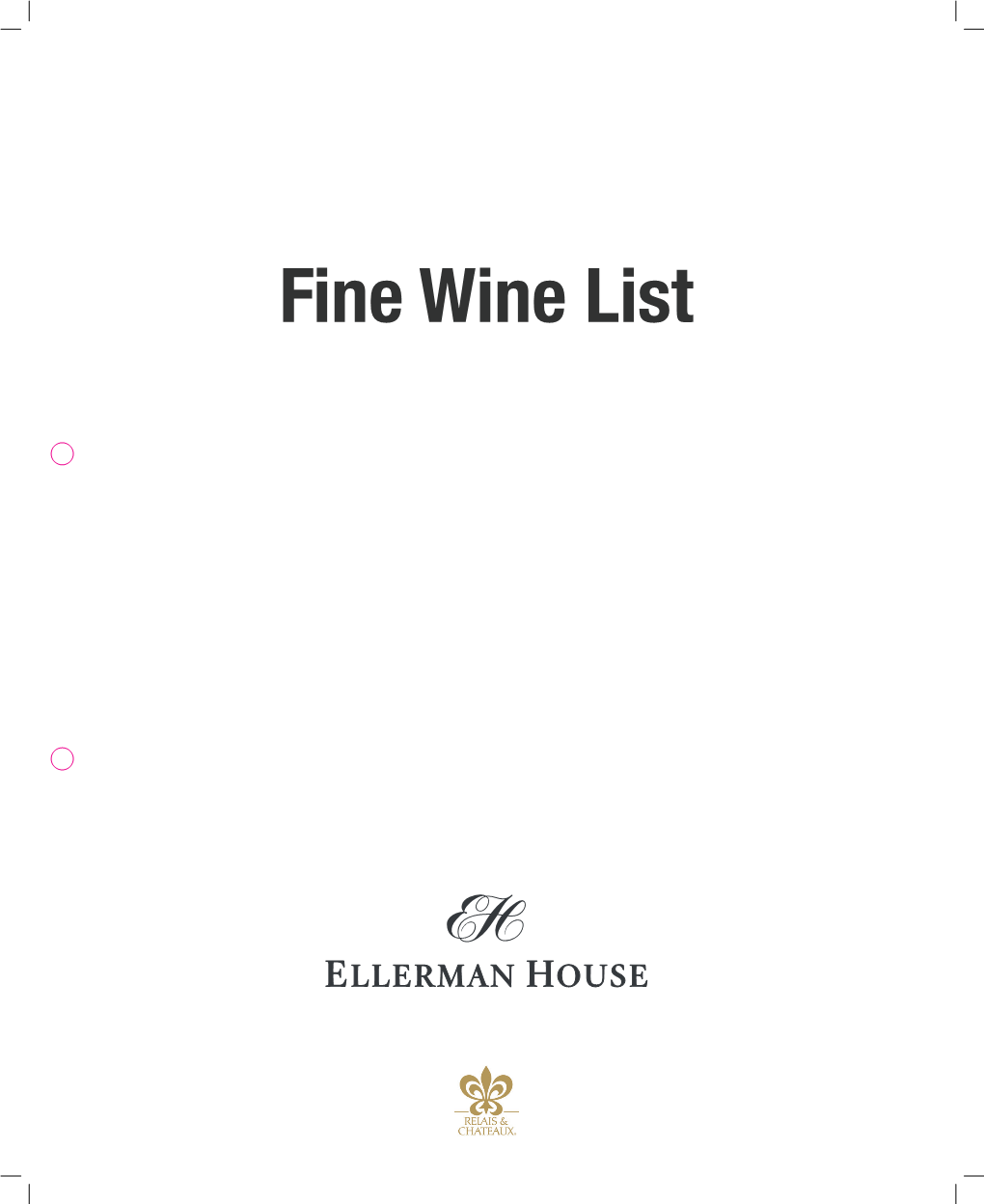 EH Wine List 2018.Indd