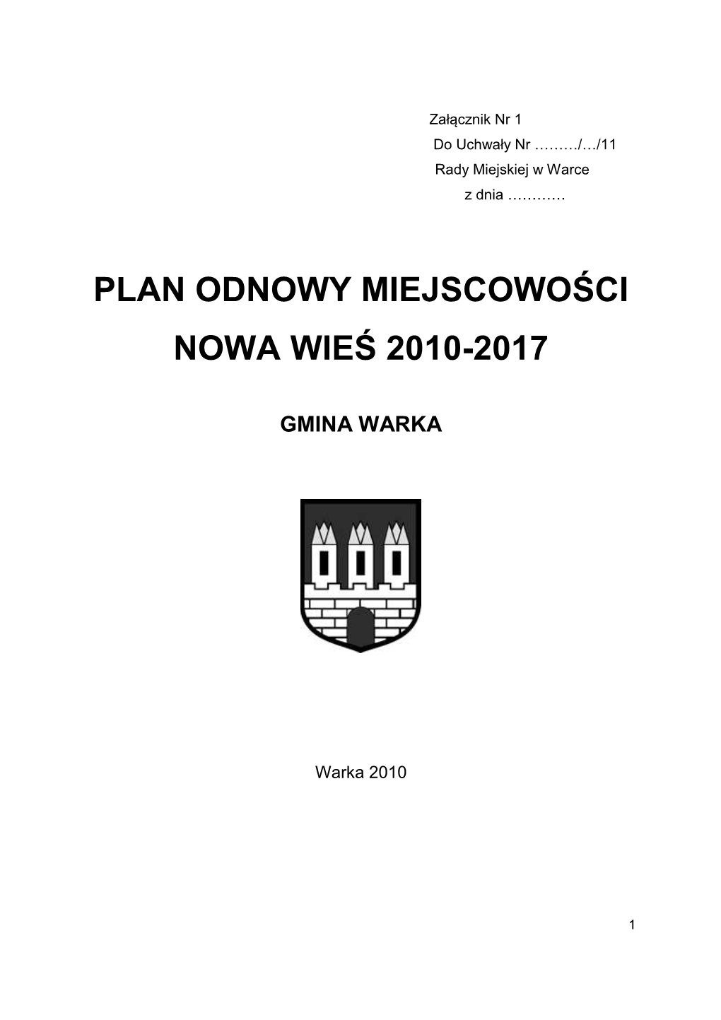 Plan Odnowy Miejscowości Nowa Wieś 2010-2017