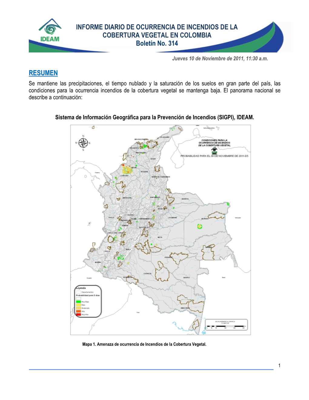 Servicio De Vigilancia Y Pronóstico De La Amenaza