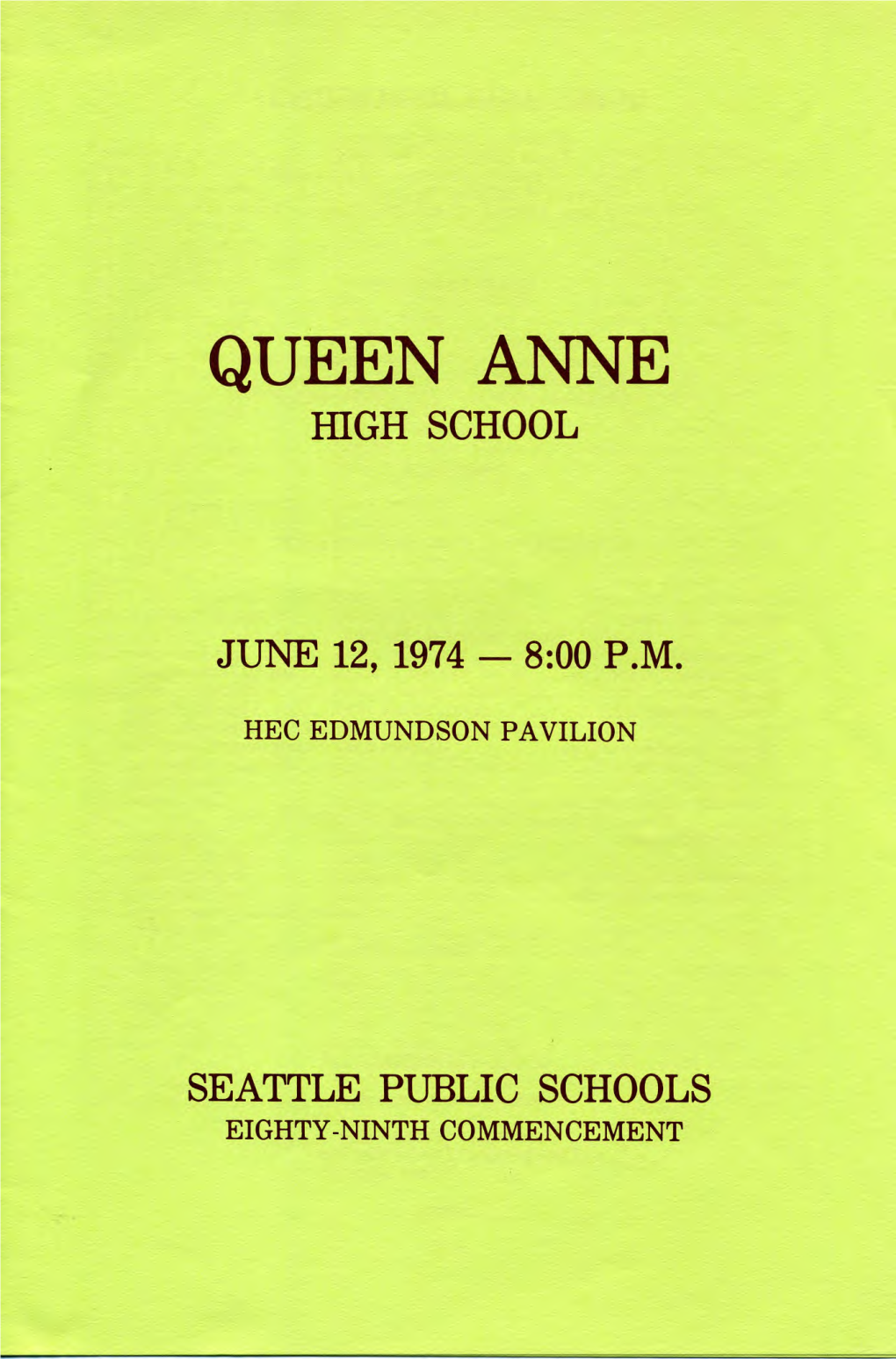 Queen Anne High School