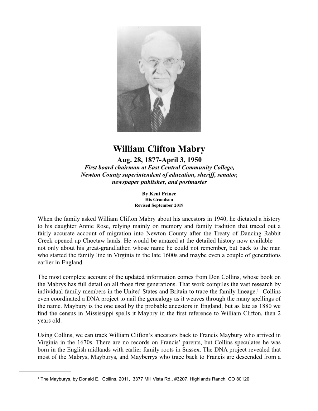 William Clifton Mabry Aug