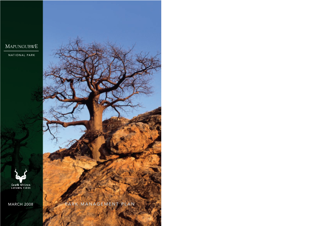 Mapungubwe National Park Management Plan.Pdf