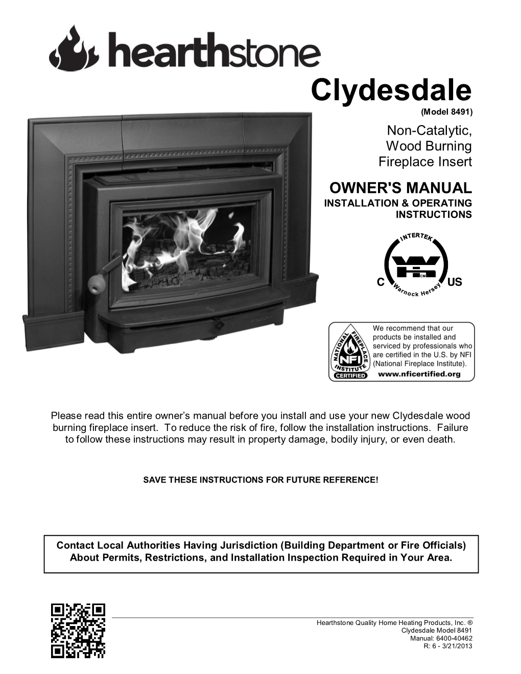 Clydesdale 8491 Manual