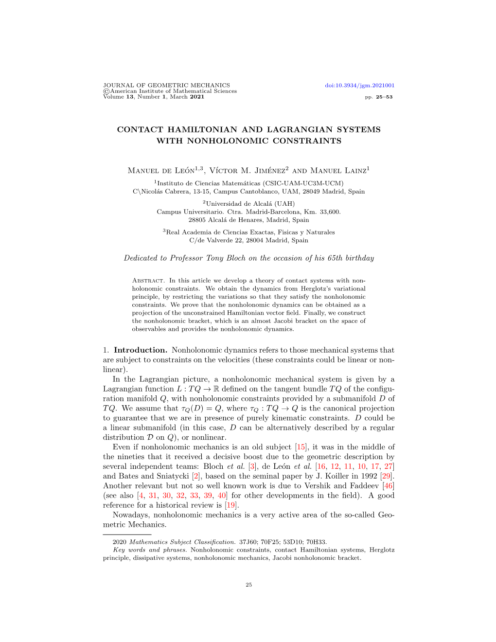 Contact Hamiltonian and Lagrangian Systems with Nonholonomic Constraints