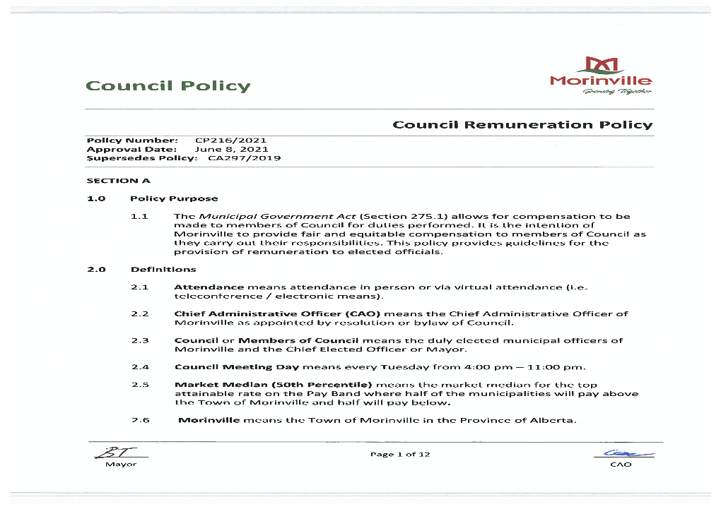 Council Remuneration Policy