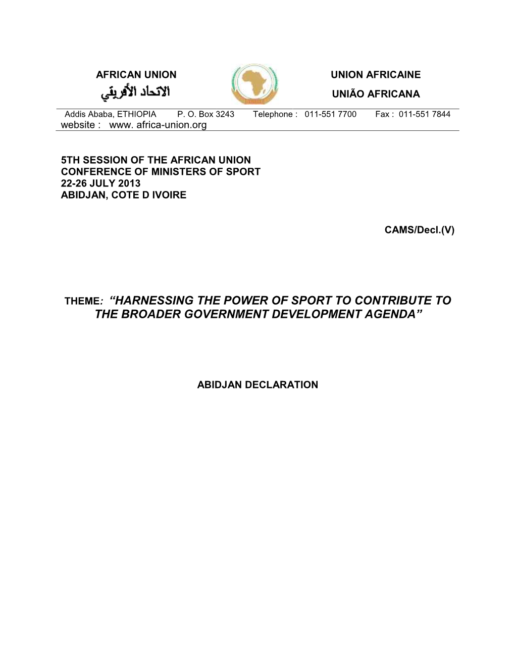 Abidjan Declaration