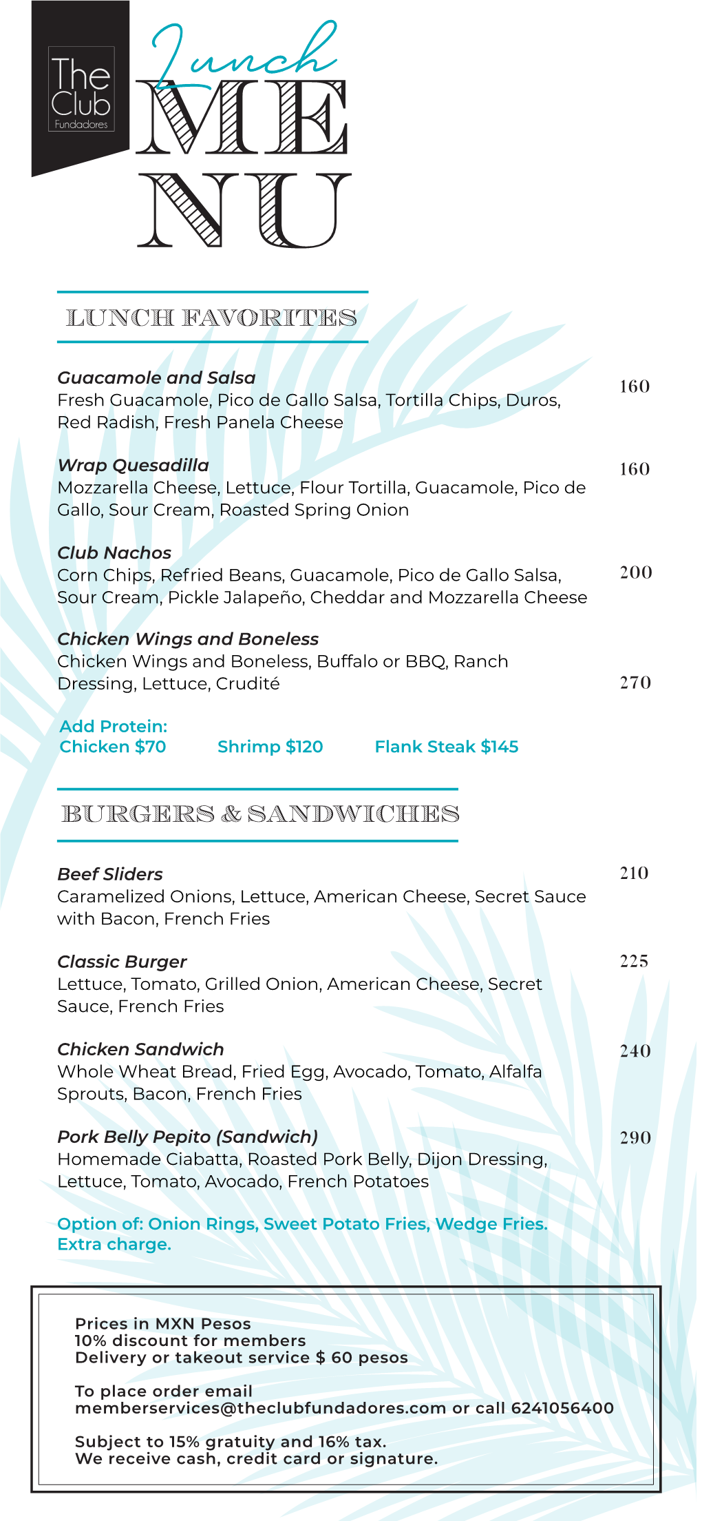 Lunch Menu (Pdf)