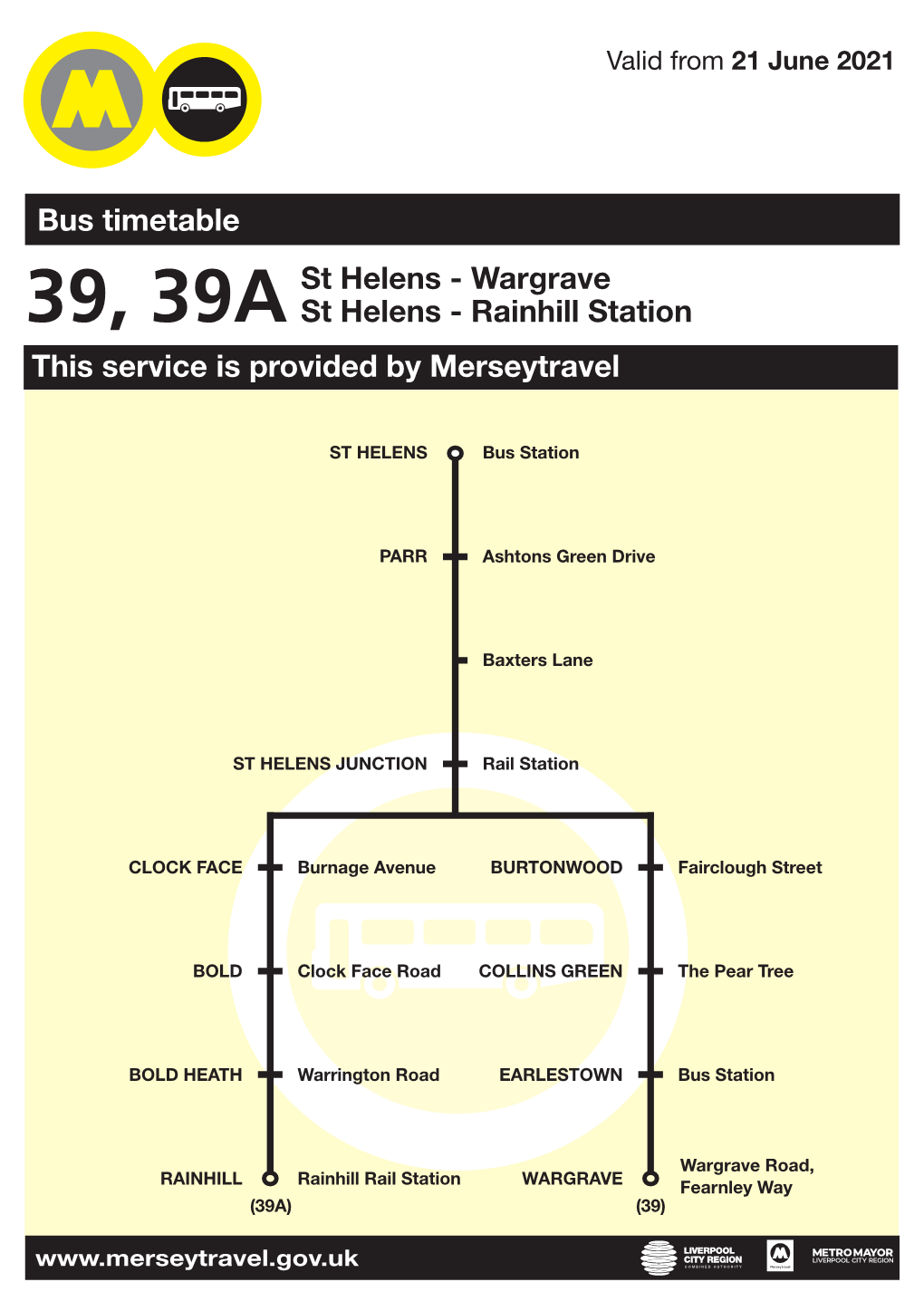 Rainhill Station Bus Timetable This Service Is Provided by Merseytravel