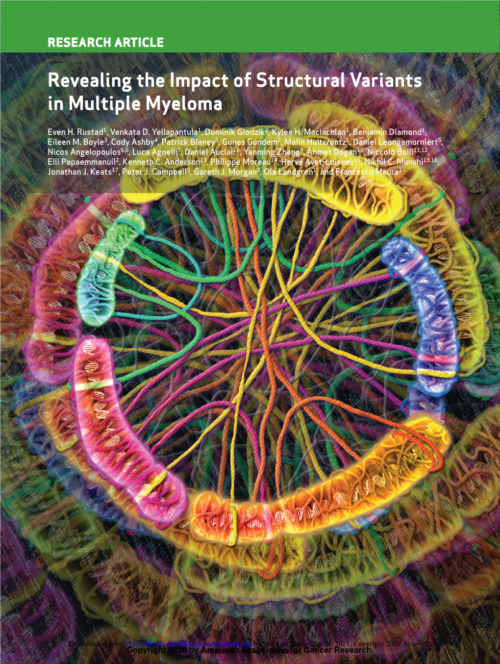 Revealing the Impact of Structural Variants in Multiple Myeloma