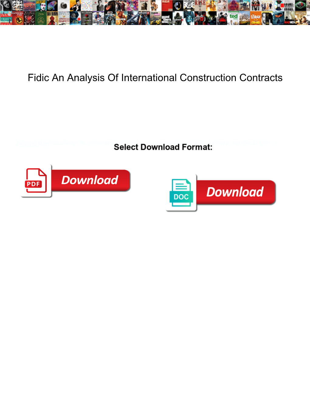 Fidic an Analysis of International Construction Contracts