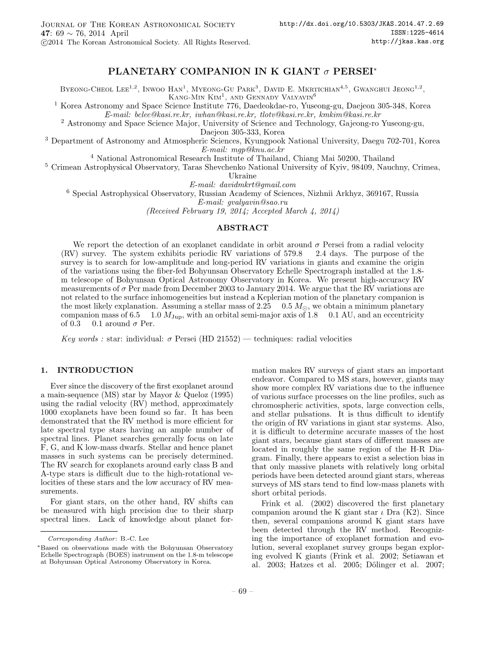 Planetary Companion in K Giant Σ Persei∗