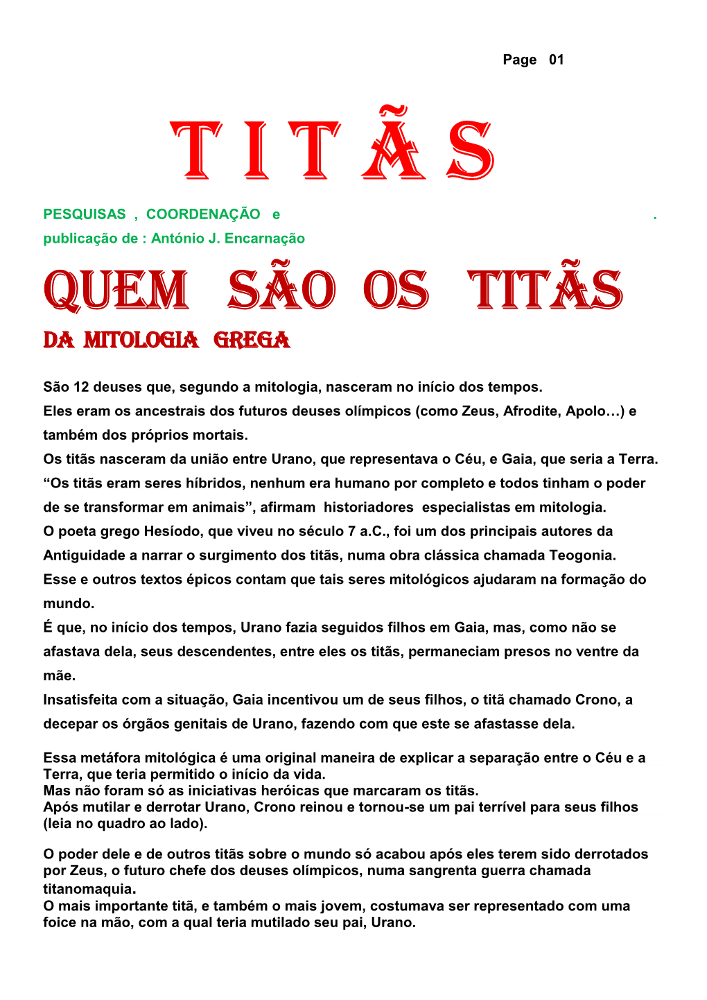 Quem São Os Titãs Da Mitologia Grega