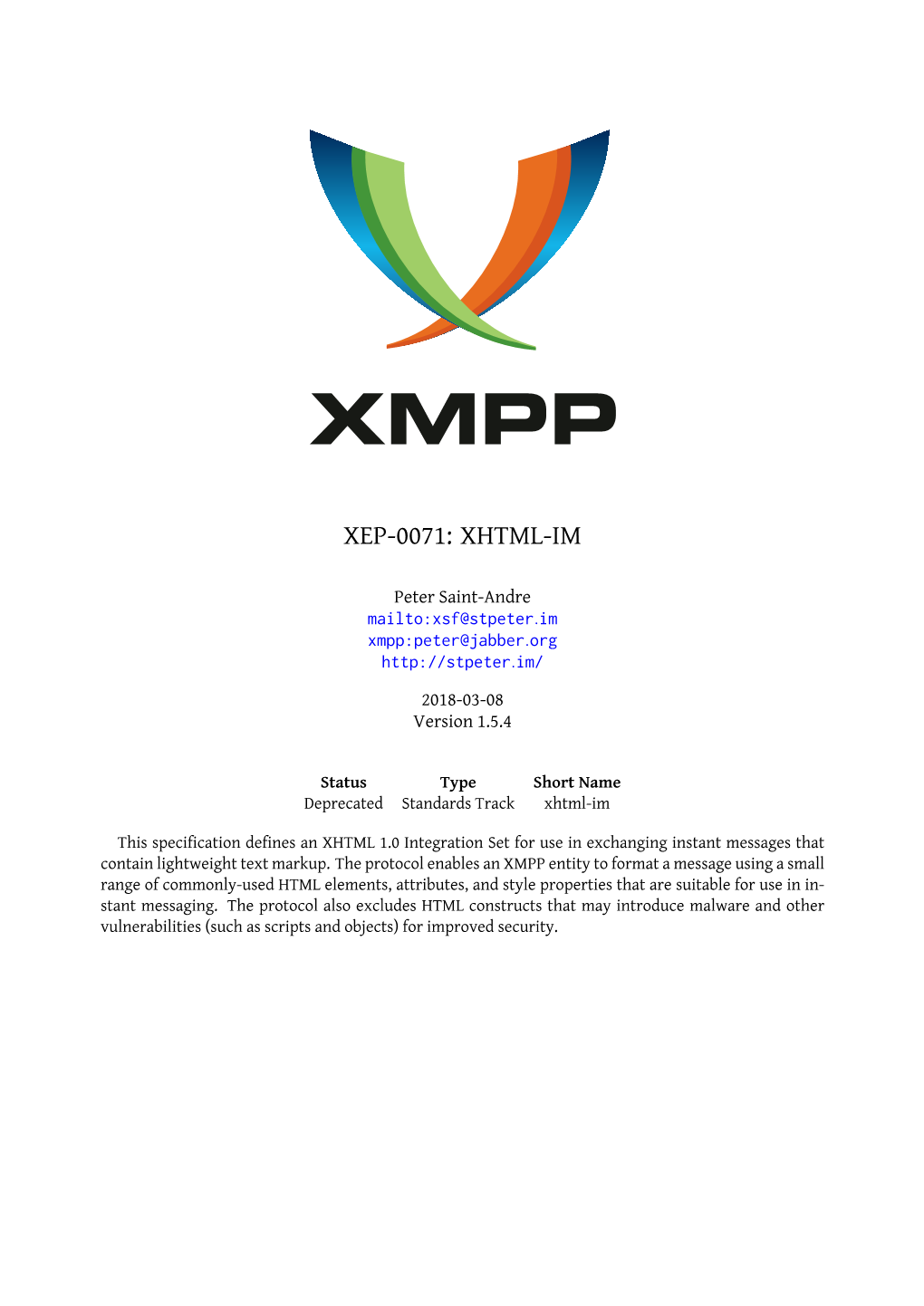 Xep-0071: Xhtml-Im