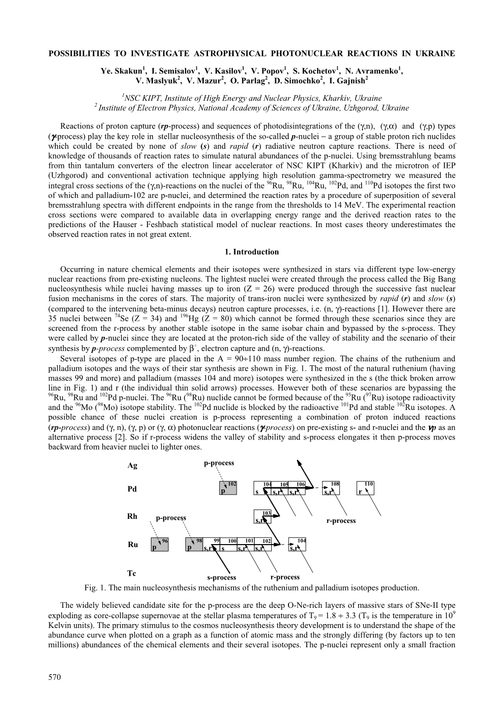 570 Possibilities to Investigate Astrophysical