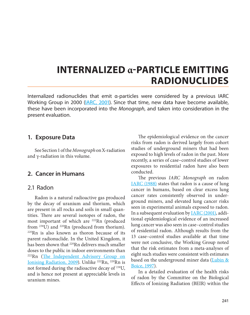 Internalized Α-Particle Emitting Radionuclides