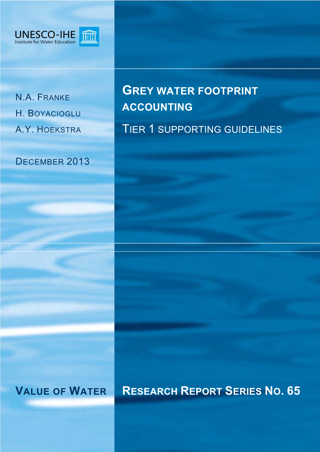 Grey Water Footprint Accounting