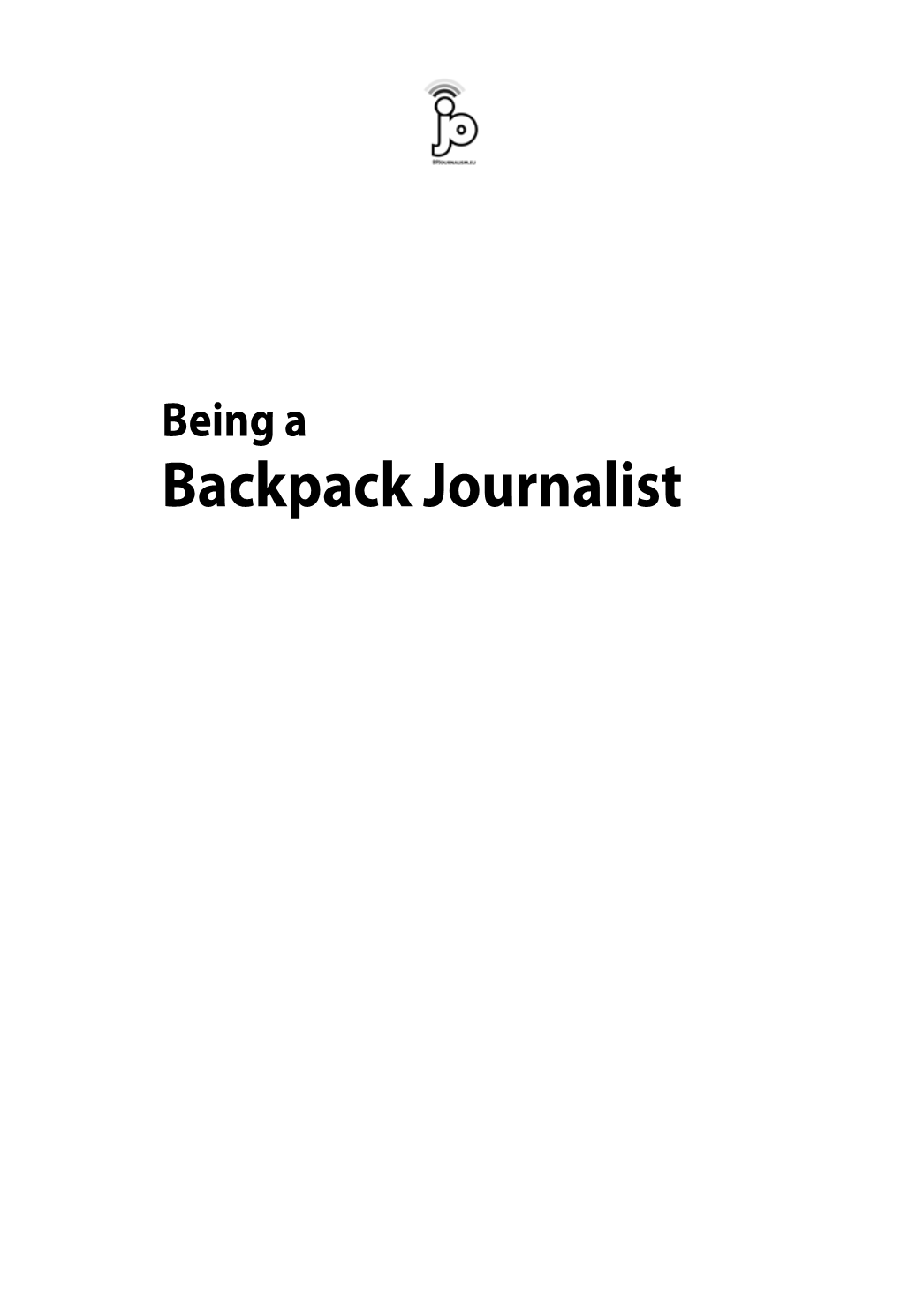 Backpack Journalist CIP - Kataložni Zapis O Publikaciji Narodna in Univerzitetna Knjižnica, Ljubljana