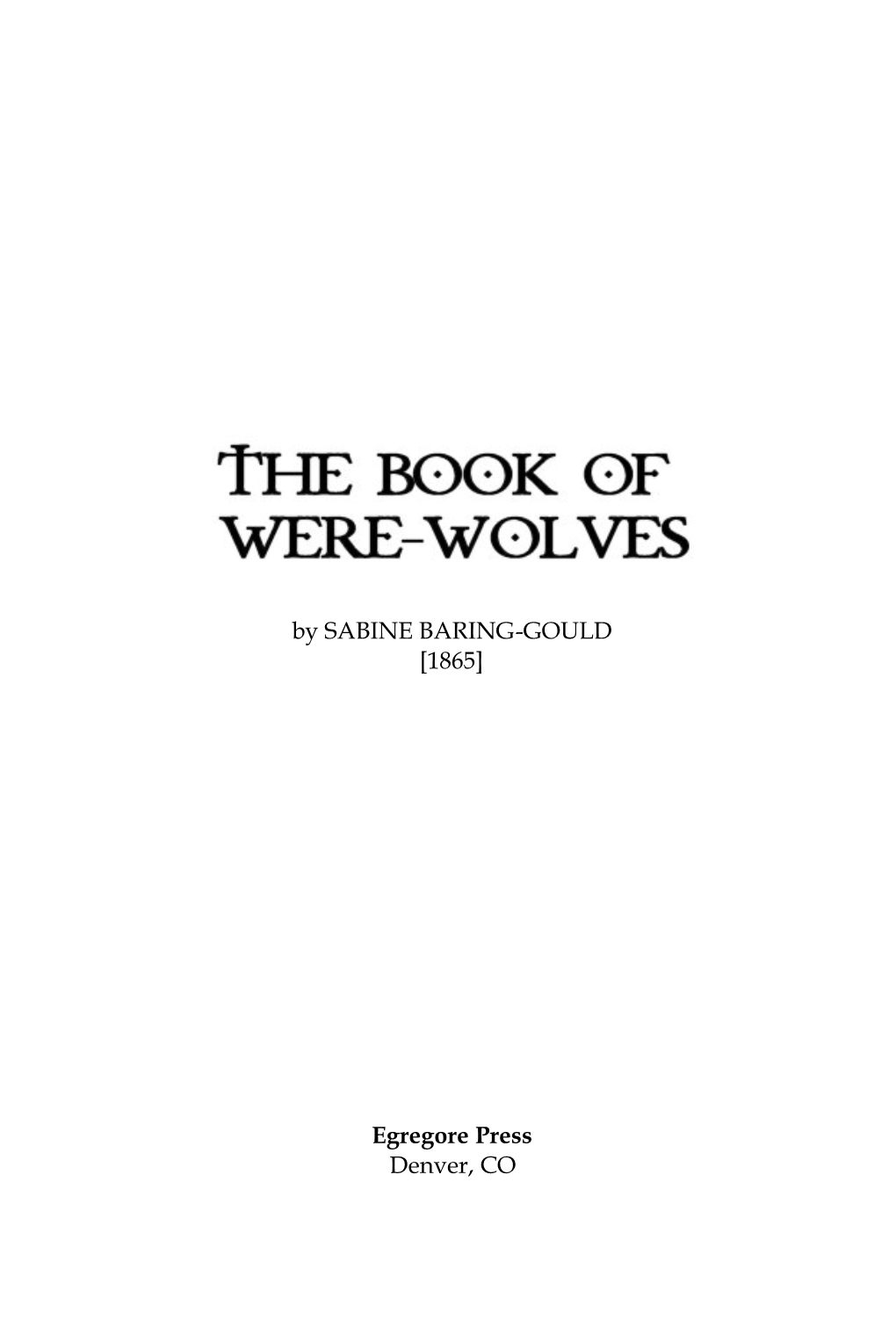 By SABINE BARING-GOULD [1865]