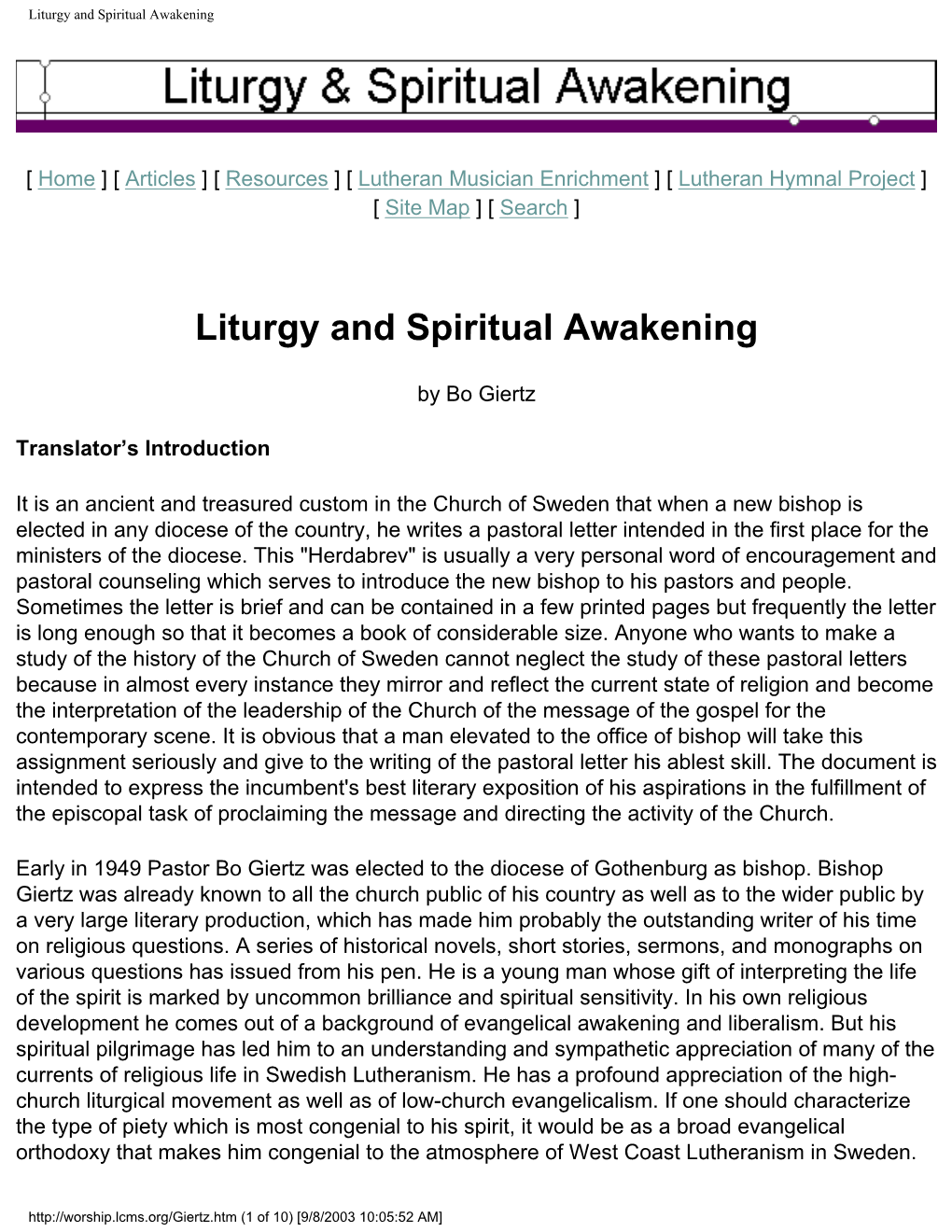 Liturgy and Spiritual Awakening