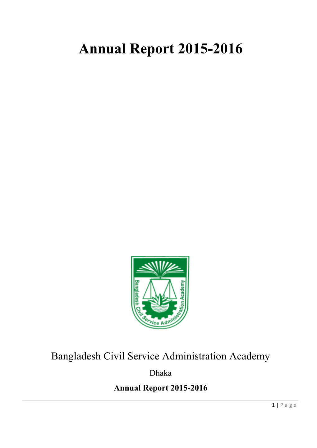 Dhaka Annual Report 2015-2016