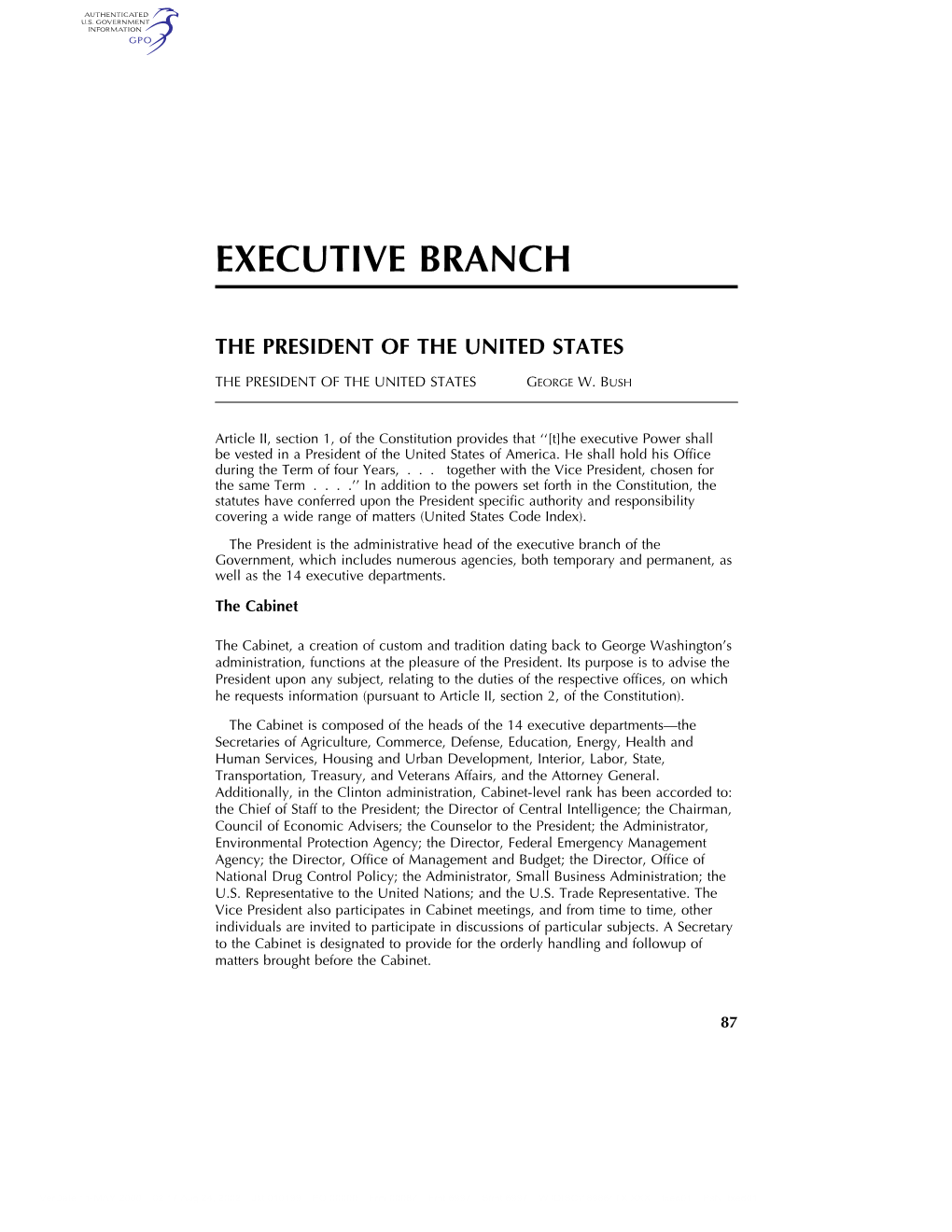 Executive Branch