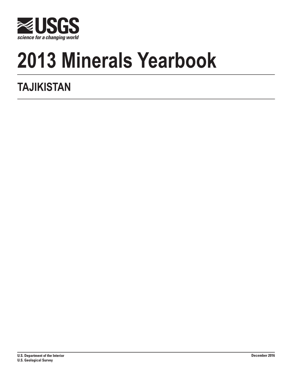 The Mineral Industry of Tajikistan in 2013