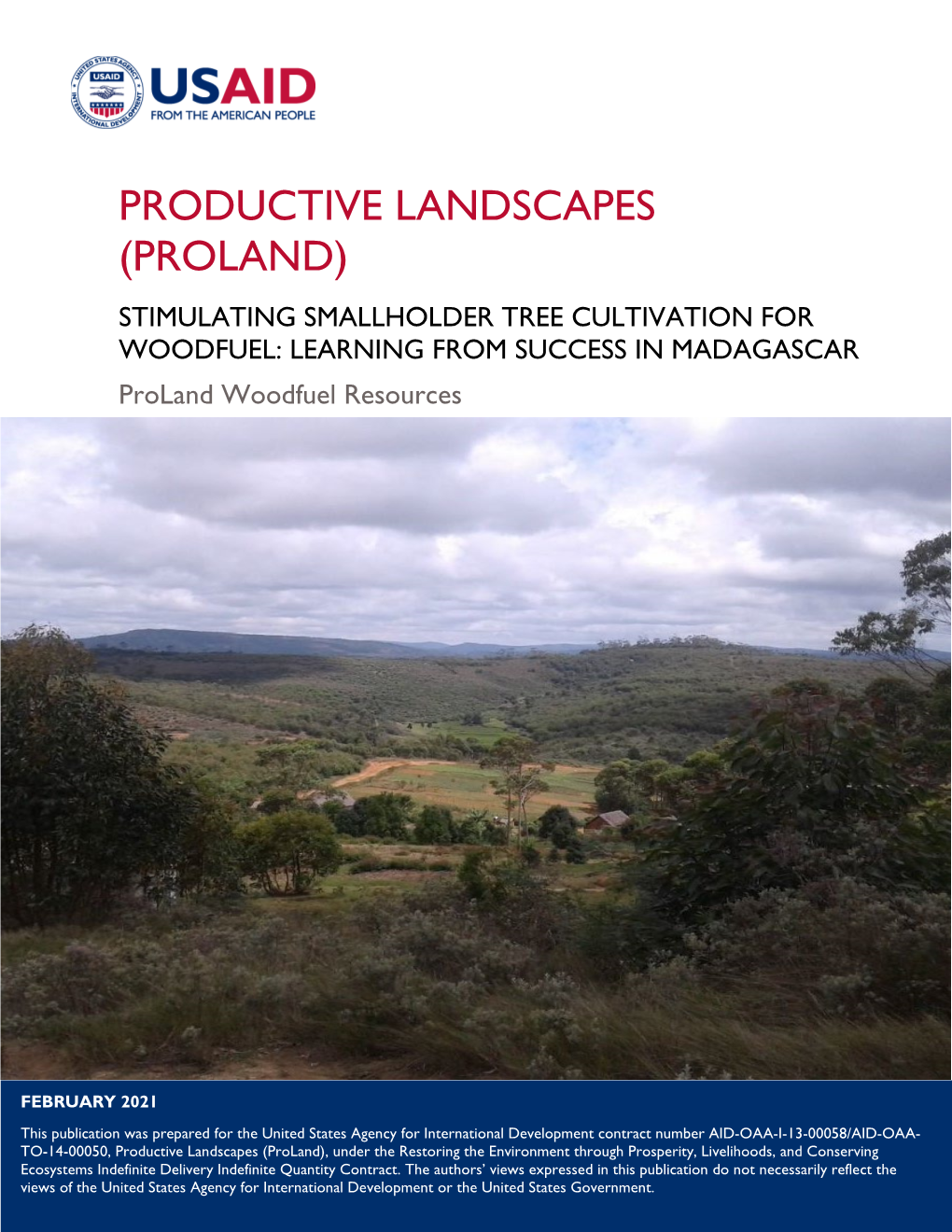 LEARNING from SUCCESS in MADAGASCAR Proland Woodfuel Resources