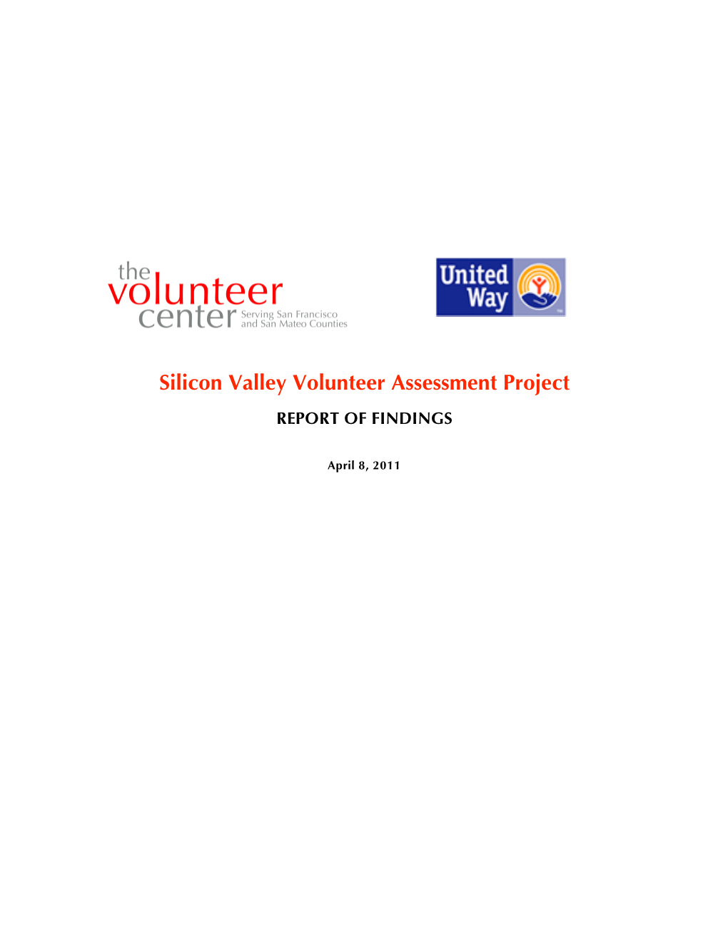 Silicon Valley Volunteer Assessment Project