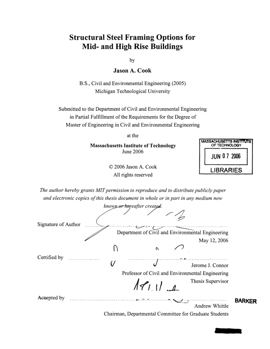 Structural Steel Framing Options for Mid- and High Rise Buildings (I