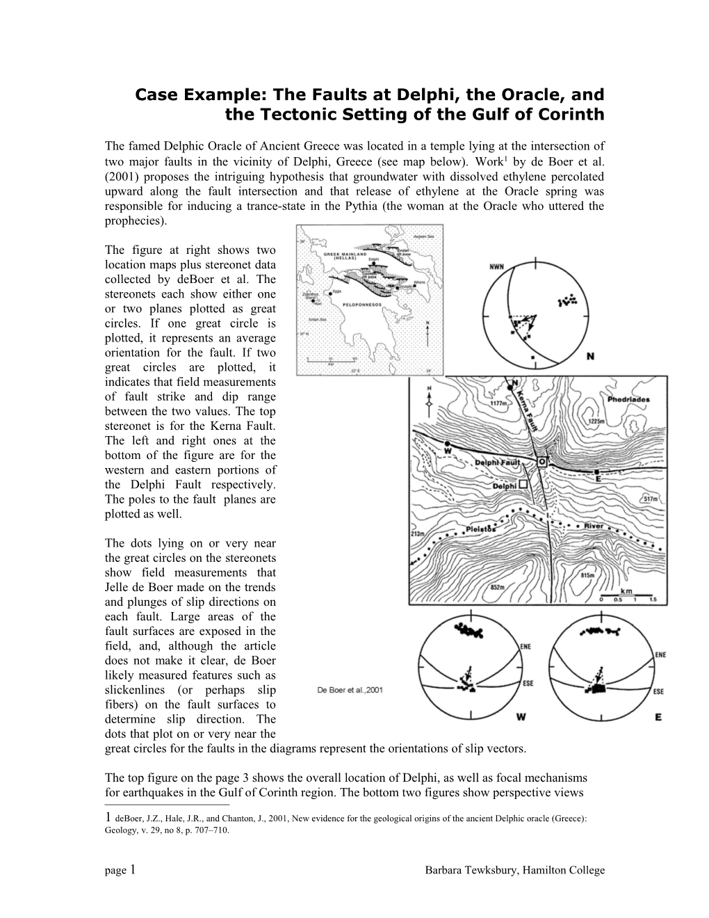 Case Example: the Faults at Delphi, the Oracle, and the Tectonic Setting of the Gulf Of