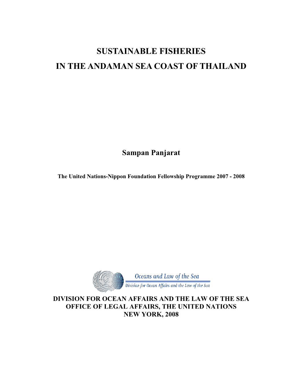 Sustainable Fisheries in the Andaman Sea Coast of Thailandpdf