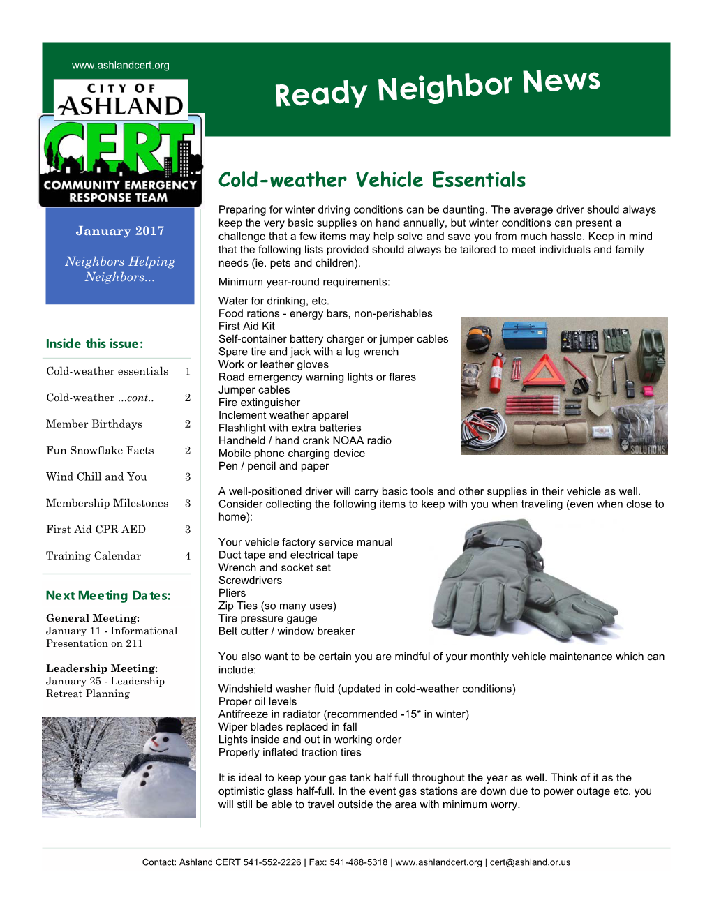 Cold-Weather Vehicle Essentials