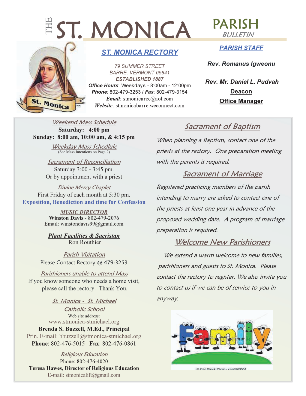 St. Monica Bulletin