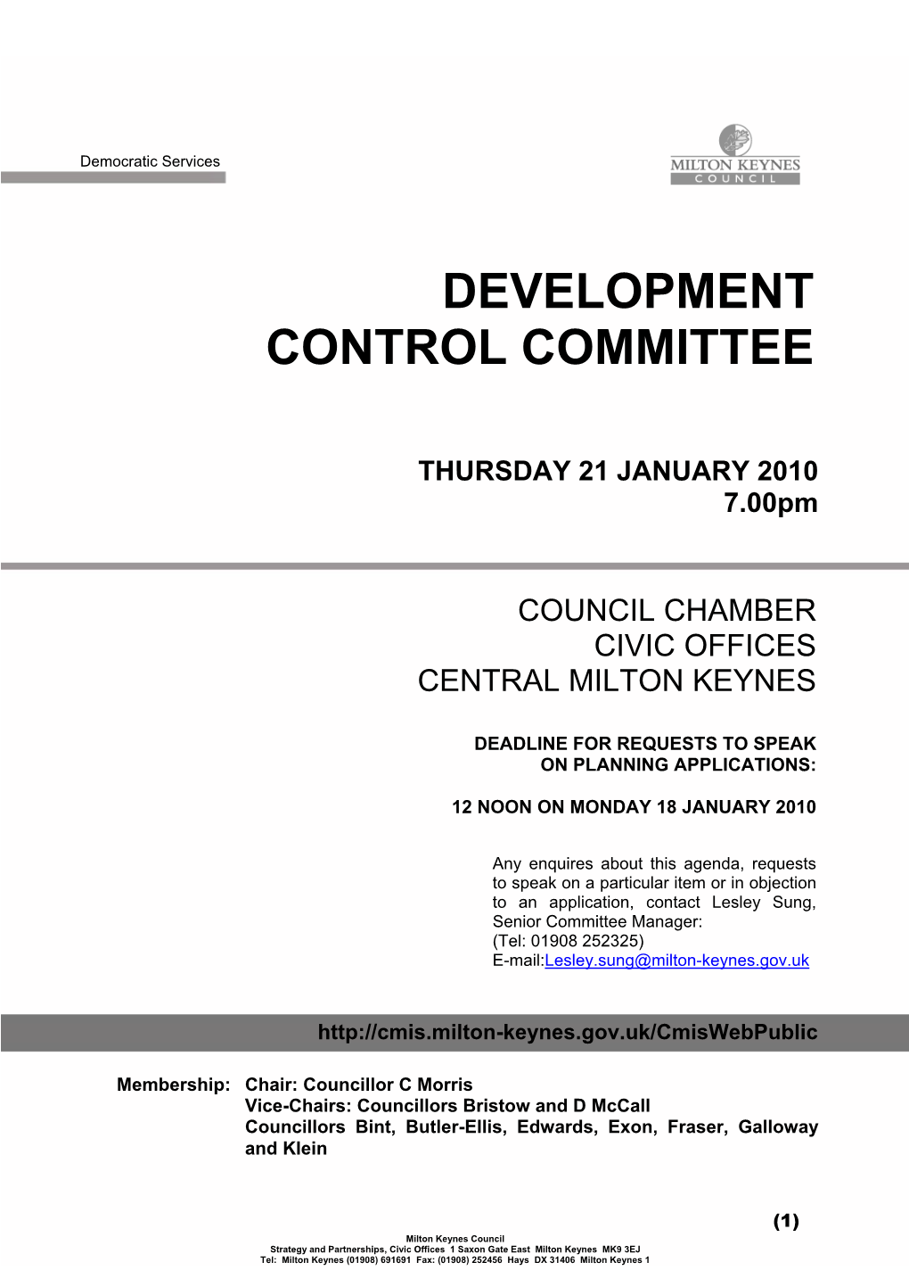 Development Control Committee