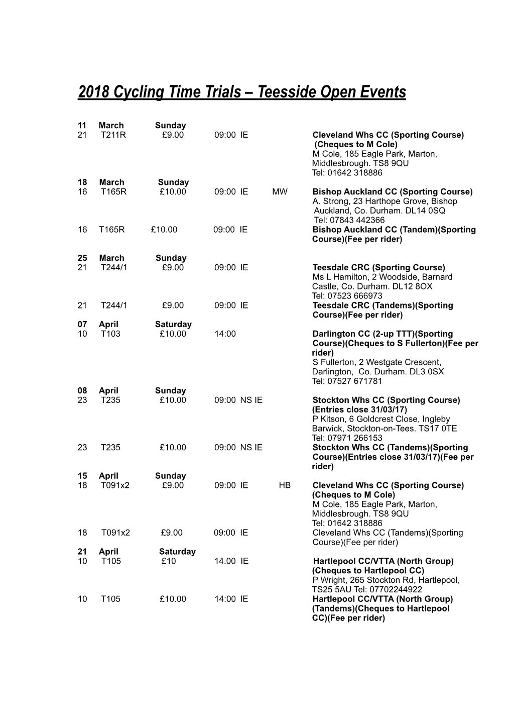 2018 Teesside Evnts V6