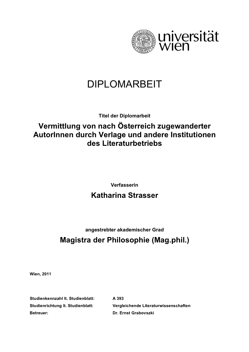 Diplomarbeit