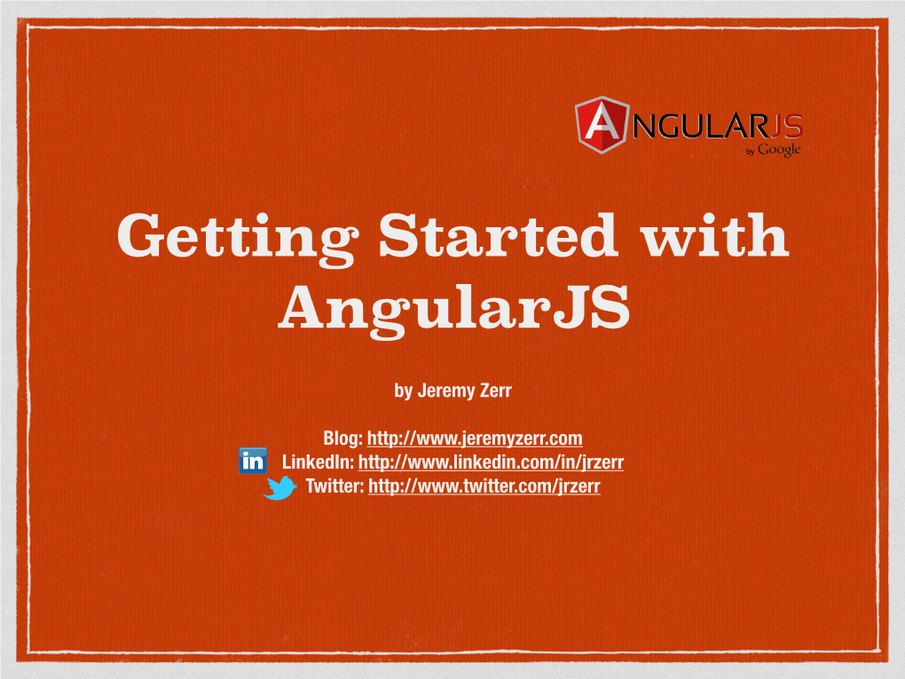 Getting Started with Angularjs