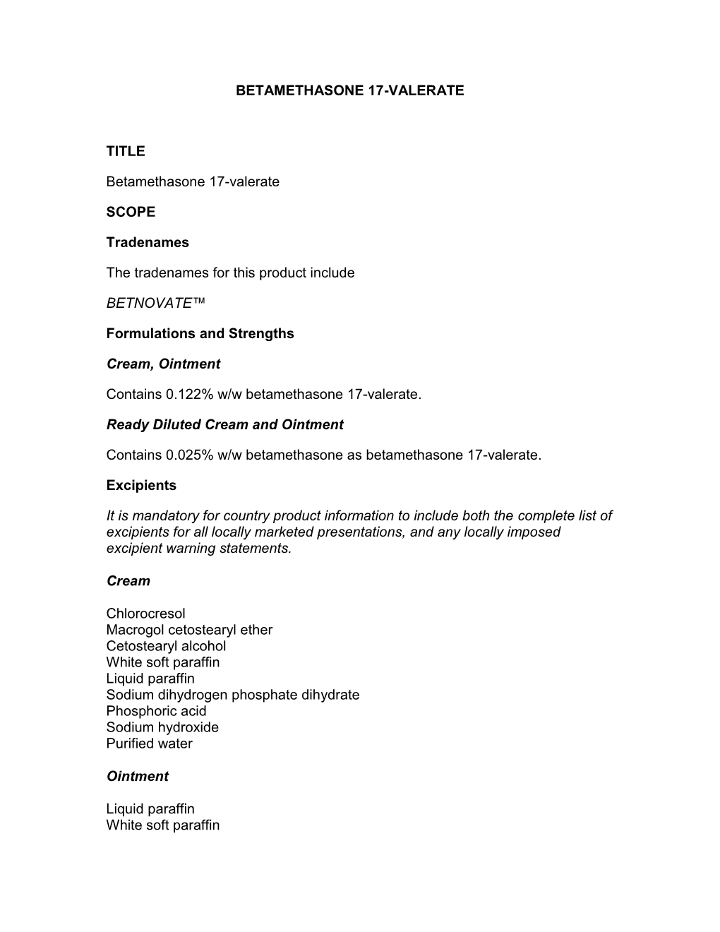 Betamethasone 17-Valerate