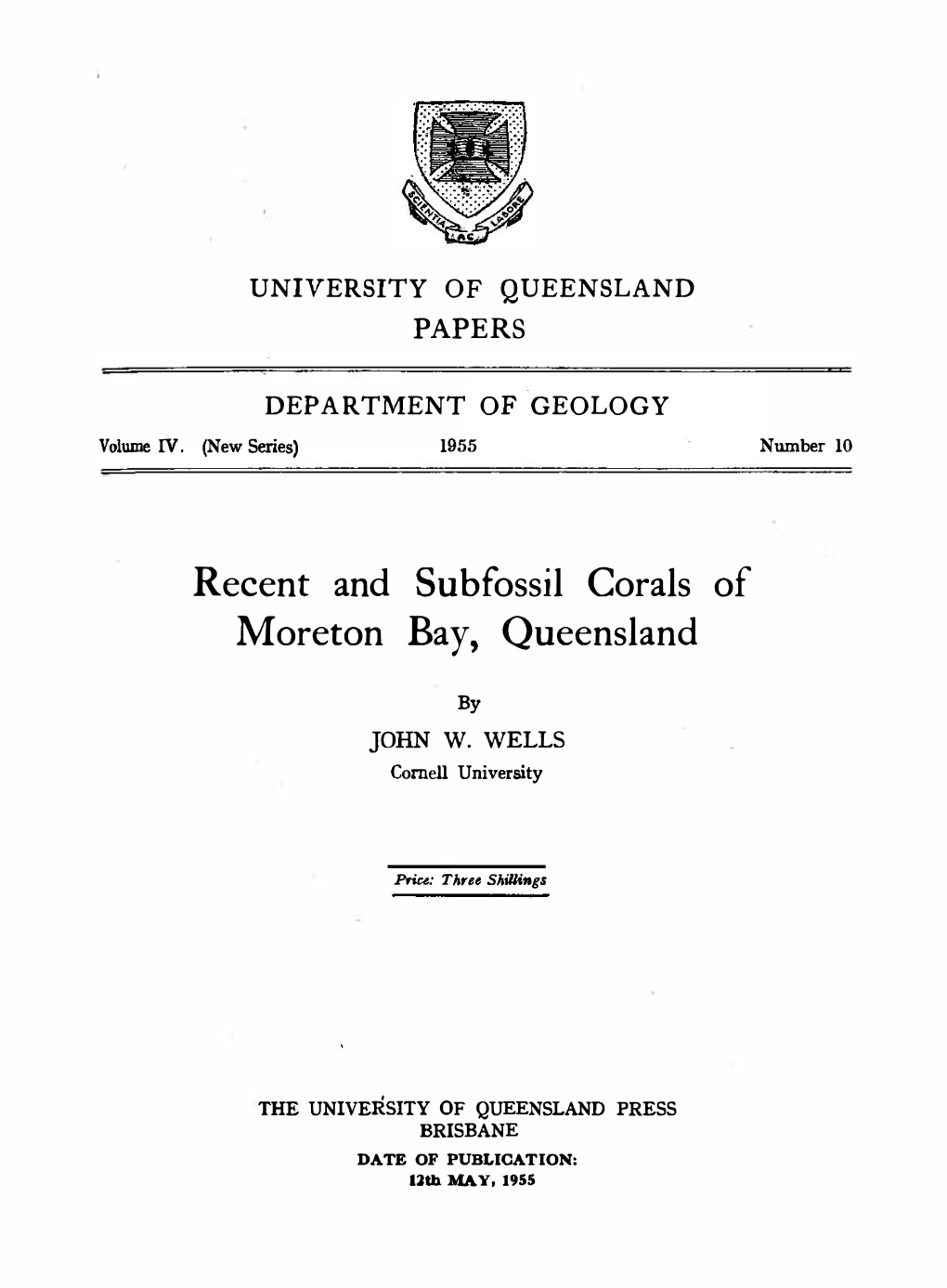 University of Queensland Department of Geology