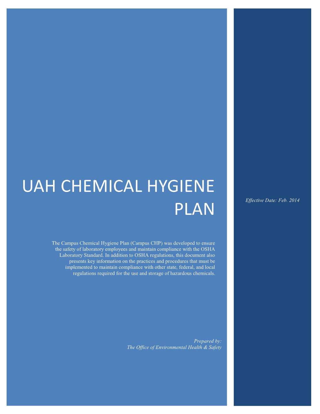 UAH Chemical Hygiene Plan