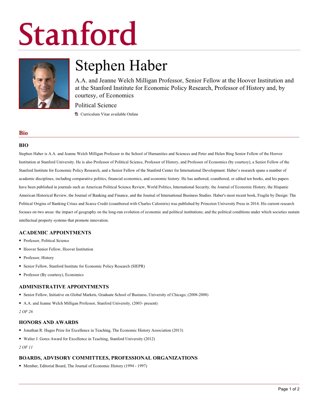 Stephen Haber A.A