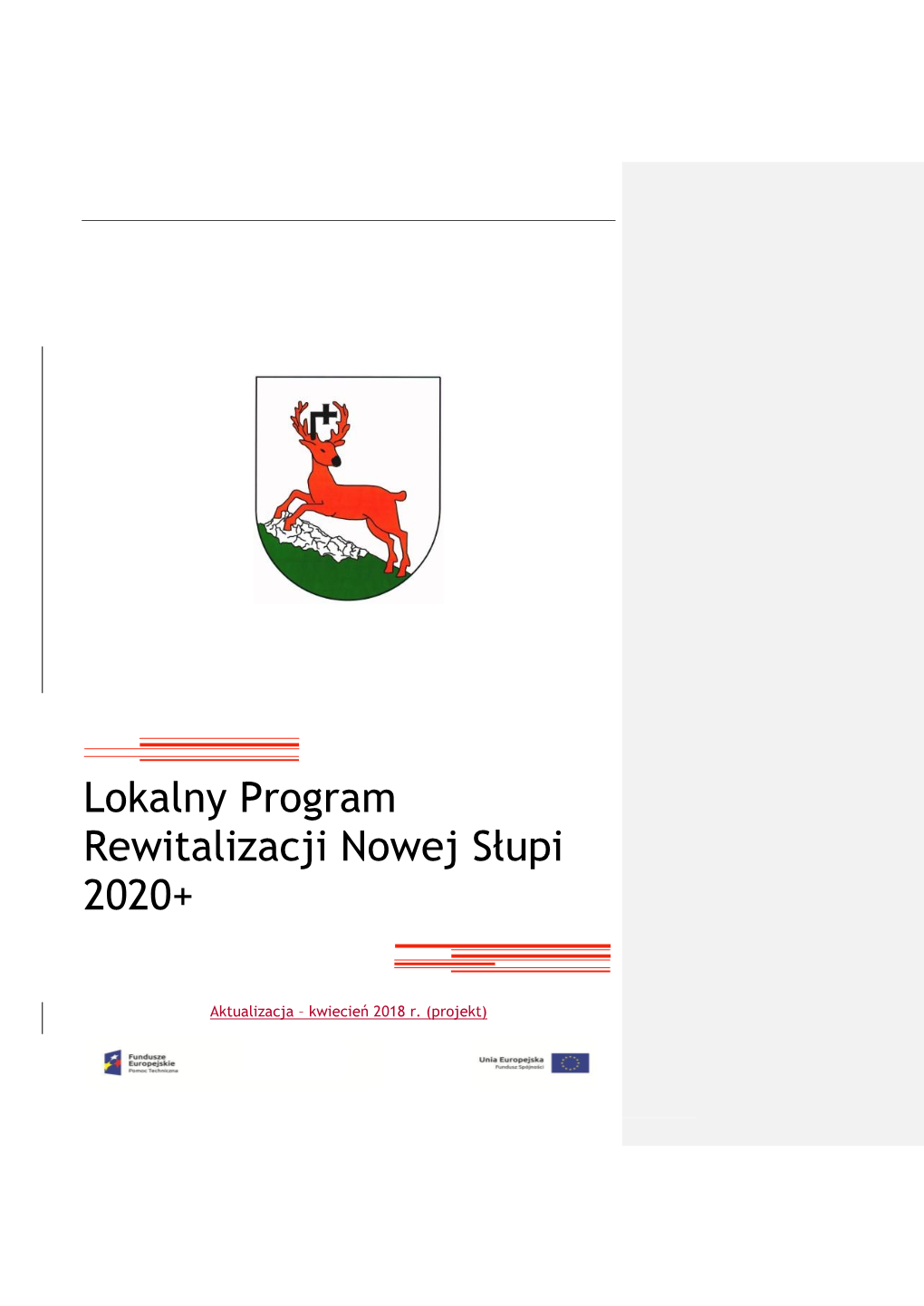 Lokalny Program Rewitalizacji Nowej Słupi 2020+